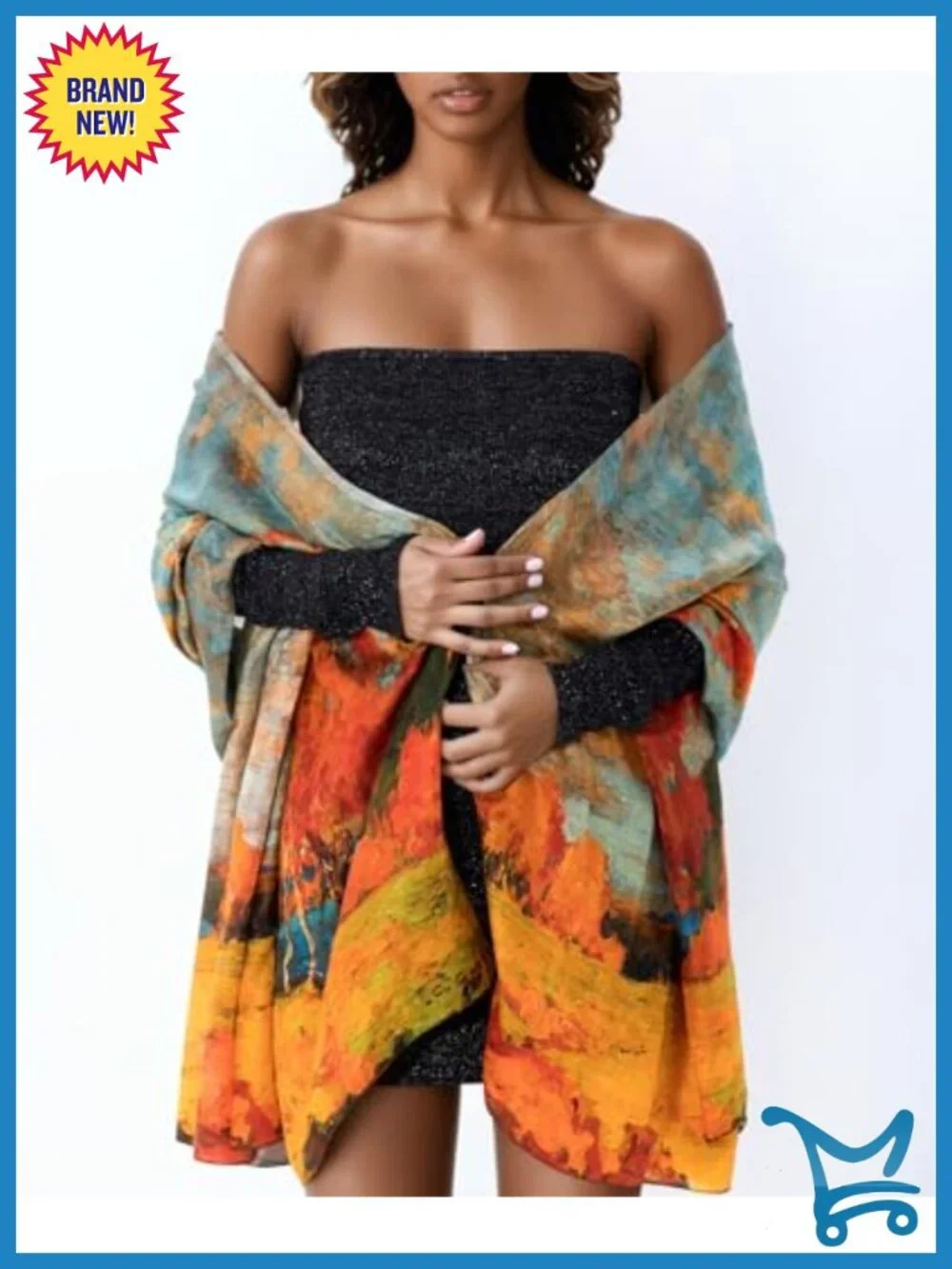 100% Mulberry Silk Oversized Scarf Shawl Wrap Jacquard Floral Gift Box